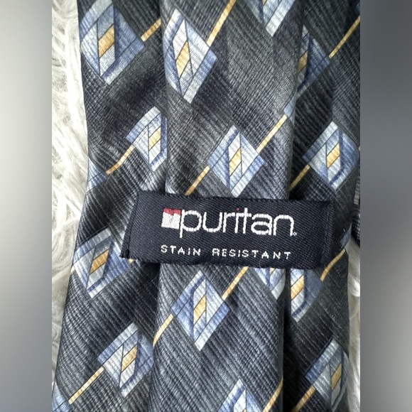 100% Silk Necktie DUO- Puritan steel gray & Harold Powell cranberry both Vintage - Picture 3 of 11